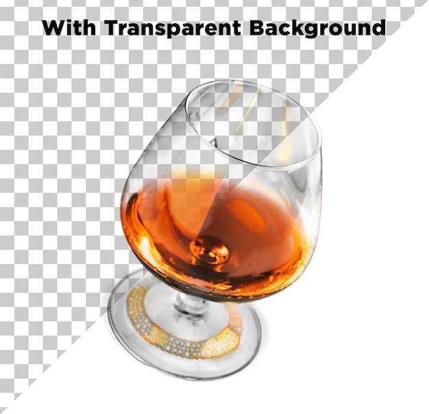Elegante copo de vinho vermelho de cima View PNG PSD Isolado em fundo transparente