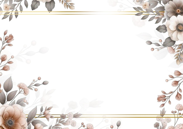 Elegante cornice ad acquerello floreale