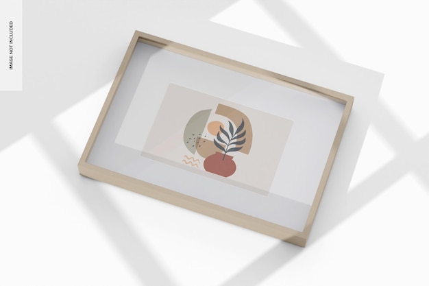 Elegante cornice per foto media Mockup, vista dall'alto