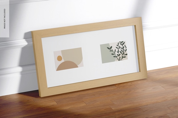 Elegante cornice per foto multiple Mockup, prospettiva