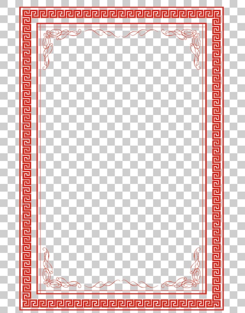 Elegante disegno a cornice rossa