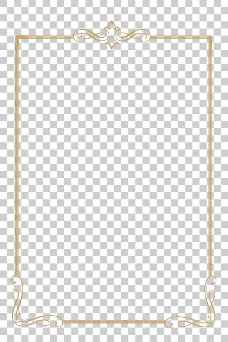 PSD elegante disegno della cornice d'oro