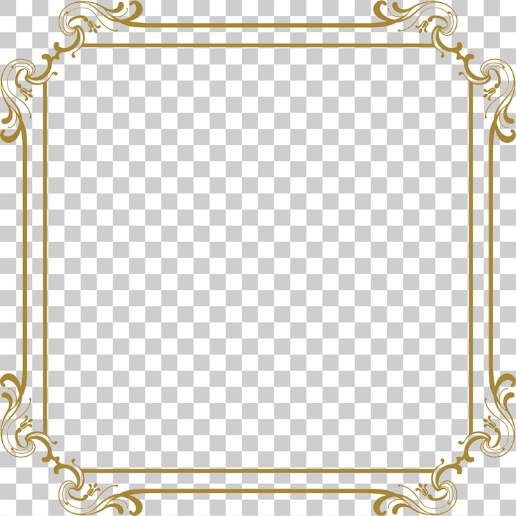 PSD elegante disegno della cornice dorata
