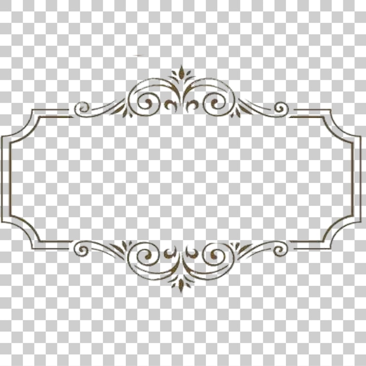 PSD elegante disegno di cornice floreale