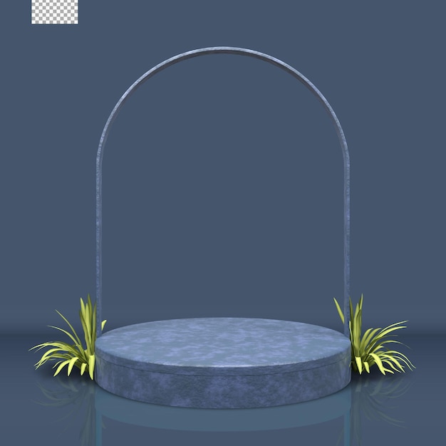 Elegante diseño de podio de renderizado 3d