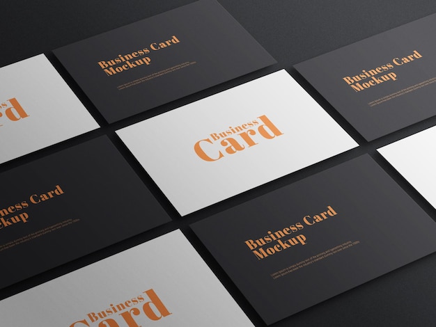 Elegante dunkle Visitenkarte Psd Mockup