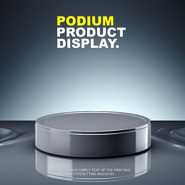 elegante e lussuoso mockup di esposizione del prodotto sul palco del podio per la presentazione del prodotto
