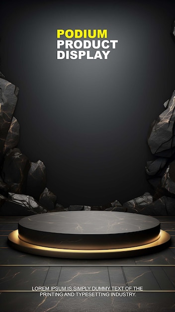 elegante e naturale storia podio esposizione del prodotto scena esposizione mockup per la presentazione del prodotto spettacolo