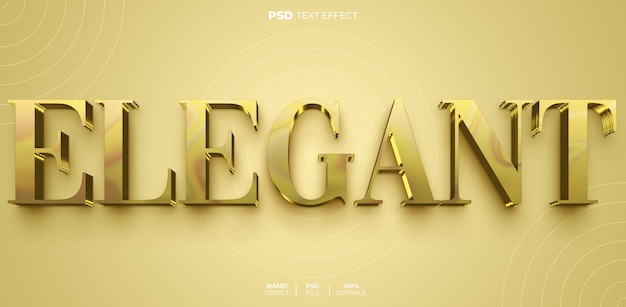 Elegante efecto de texto editable en 3d