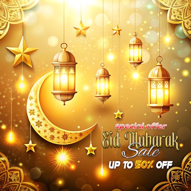 Elegante Eid Mubarak-Sonderverkaufs-Designvorlage