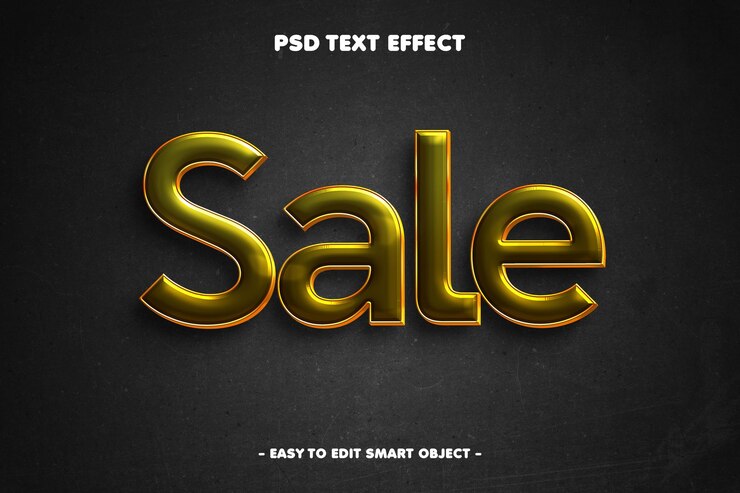 PSD el elegante estilo dorado de salel efecto de texto