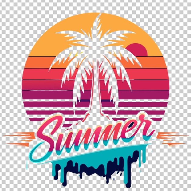 PSD elegante estilo de verano vector diseño de camiseta palma