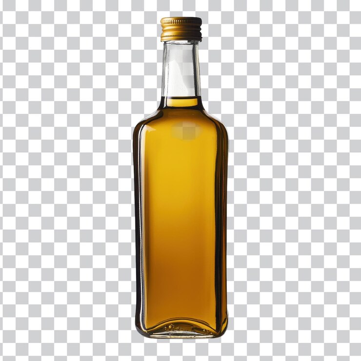 PSD elegante exhibición de botellas para la decoración moderna en un fondo transparente