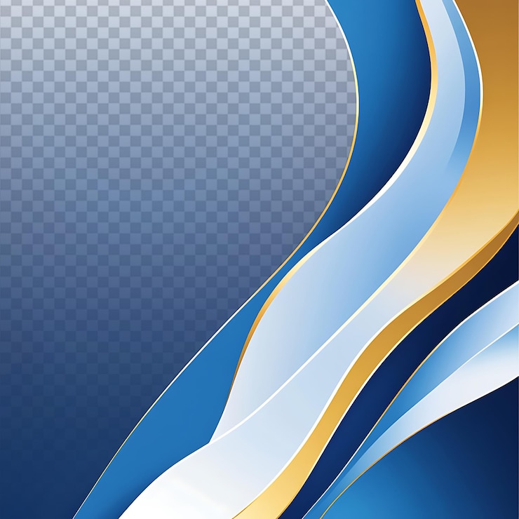 PSD elegante fondo de gradiente azul y dorado para el marketing