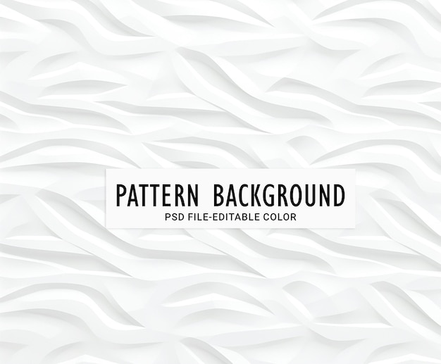 PSD elegante fondo monocromático blanco con patrón de textura de onda sin costuras
