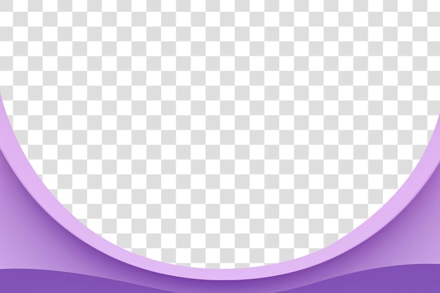 Elegante fundo de onda roxa borda fundo transparente