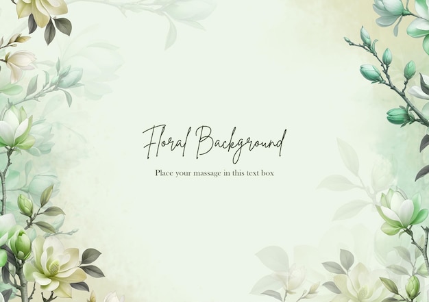 Elegante fundo floral de magnólia