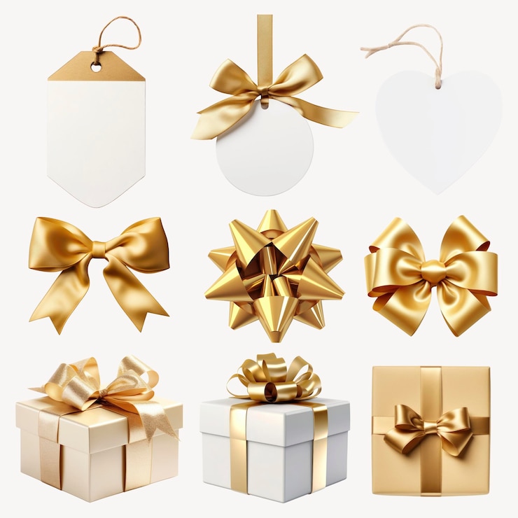 PSD elegante goldene geschenkverpackung
