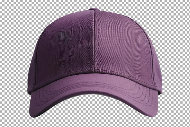 PSD una elegante gorra púrpura perfecta para salidas casuales y días soleados en cualquier entorno urbano