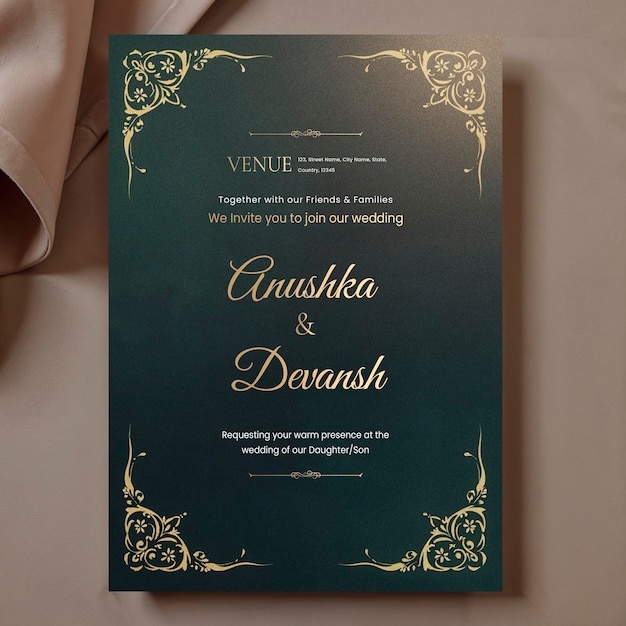 Elegante Hochzeitseinladung