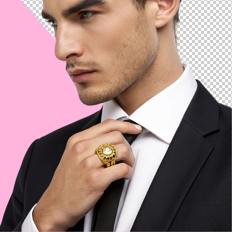 PSD elegante hombre de negocios vestido como modelo