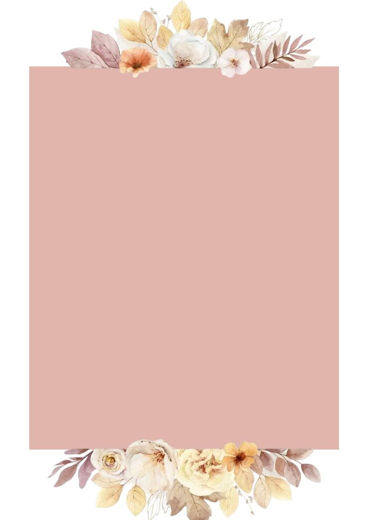 PSD elegante invitación floral con fondo rosado y rosas de acuarela