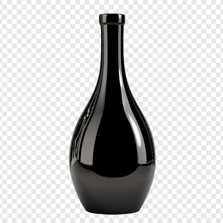 PSD elegante jarrón de vidrio negro decoración del hogar diseño moderno