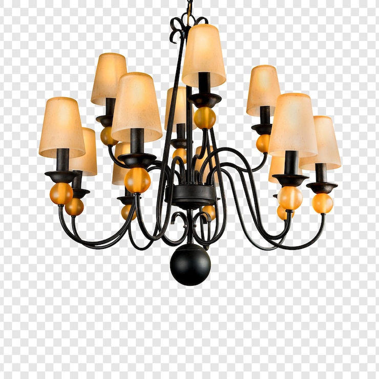 PSD elegante lampadario antico