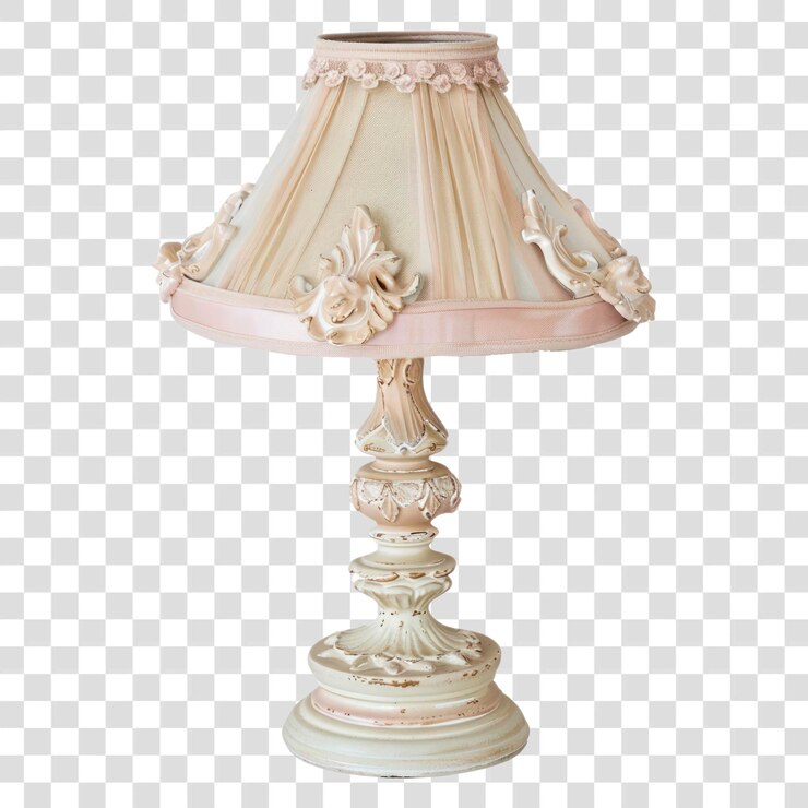 PSD elegante lámpara de mesa decorativa de época