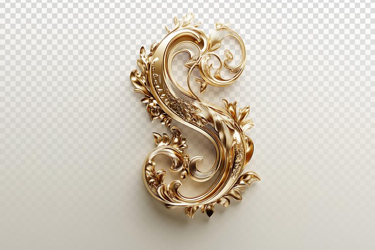 PSD elegante letrero de dólar dorado en 3d sobre un fondo blanco
