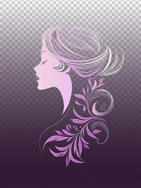Elegante logo viola per un salone di bellezza romantico