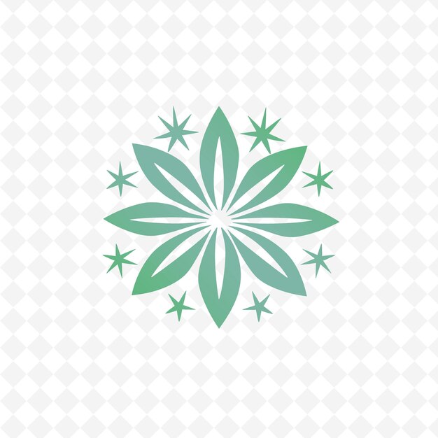 El elegante logotipo del icono de aster con p decorativo diseño vectorial creativo de la colección de la naturaleza