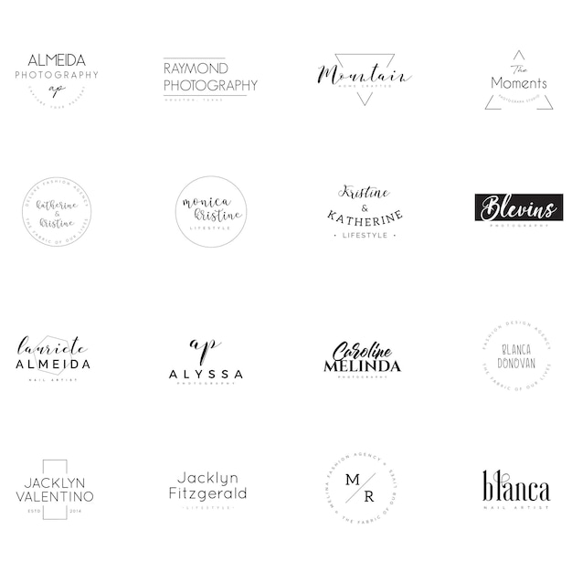 Elegante logotipo pré-fabricado PSD