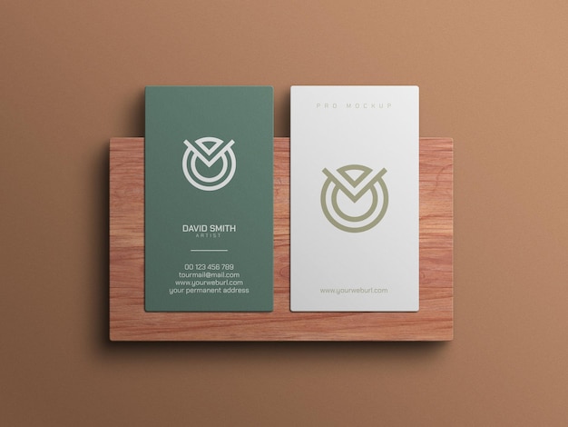 Elegante maqueta de tarjeta de visita vertical