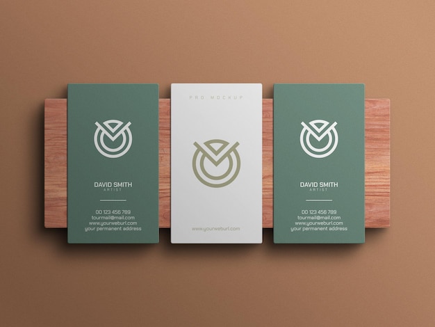 Elegante maqueta de tarjeta de visita vertical