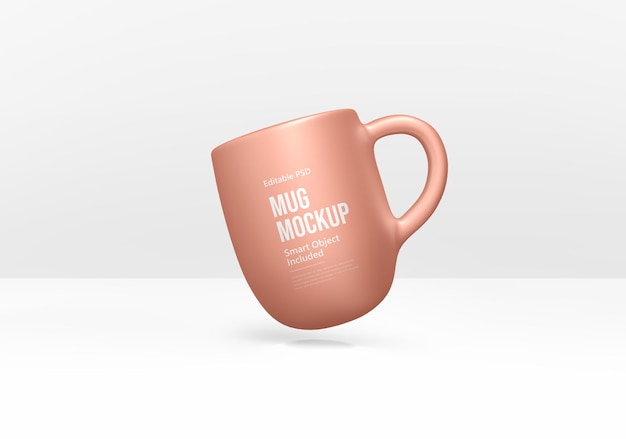 Elegante maqueta de taza 3D para la presentación de productos