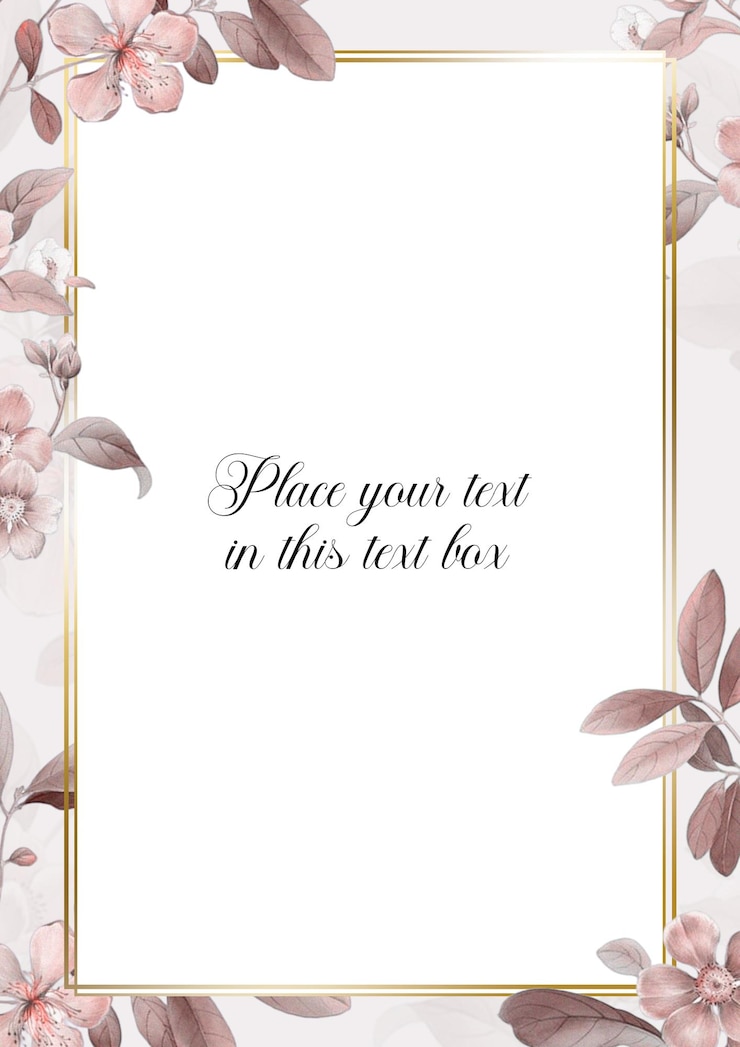 PSD elegante marco floral para invitaciones y saludos