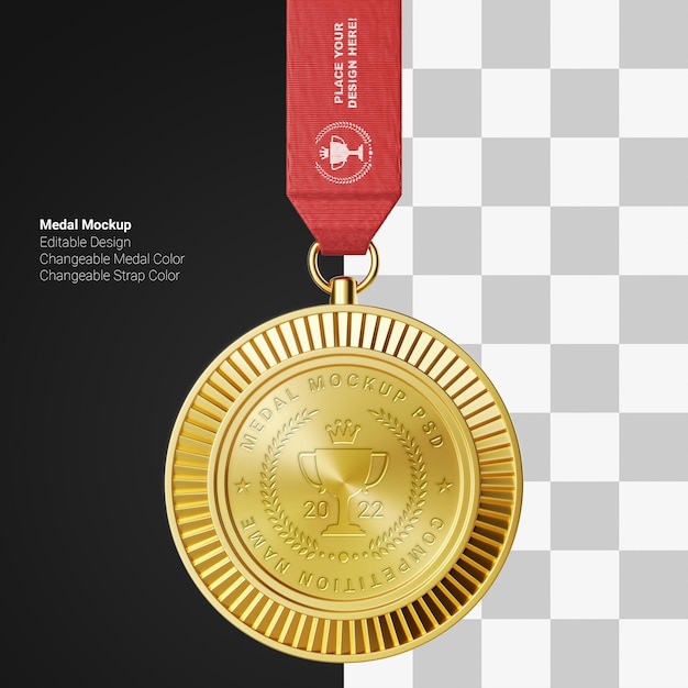 Élégante Médaille D'or Royale Ronde Et Bracelet Avec Maquette Modifiable à Effet De Texte Estampé