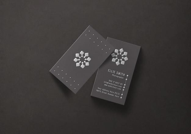 Elegante mockup biglietto da visita scuro