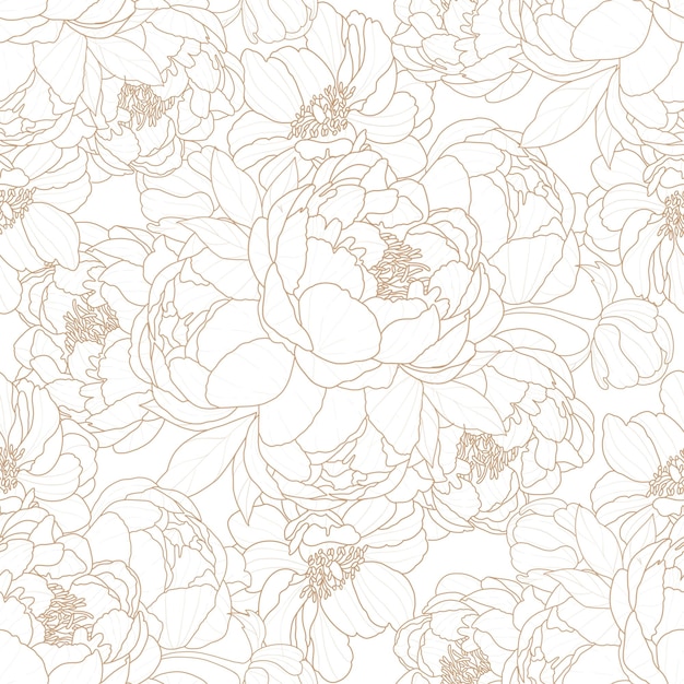 Elegante modello artistico a linea di peonia