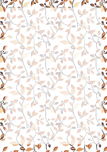 Elegante modello di foglia beige
