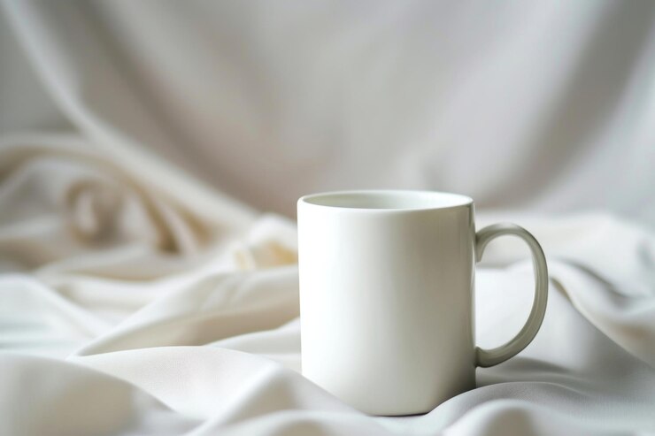 PSD elegante modelo de taza blanca para el psd