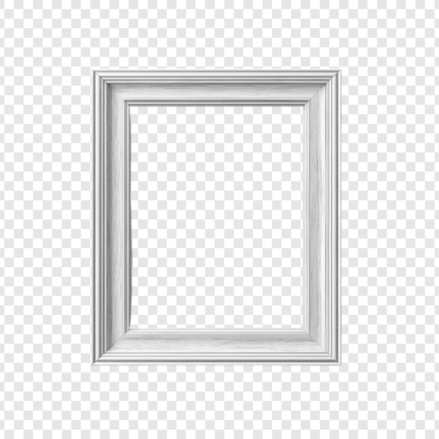 Elegante moldura de madeira branca isolada em fundo transparente perfeita para adicionar suas próprias imagens ou obras de arte um design simples, mas elegante ideal para decoração doméstica ou exposições de parede de galeria