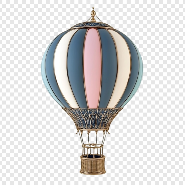 PSD elegante palloncino ad aria calda pronto per il volo sogni di avventura aspettano