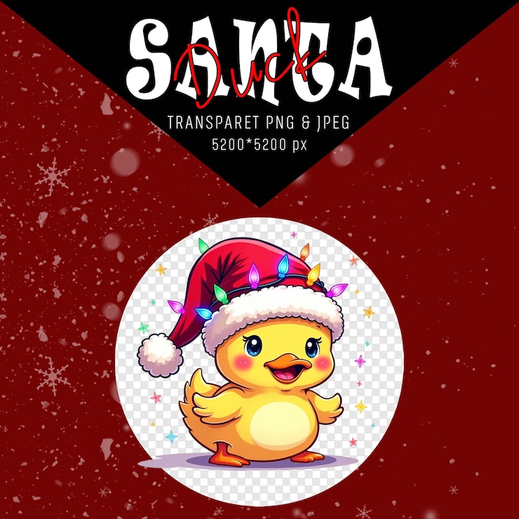 PSD el elegante pato de navidad ilustración de papá noel clipart png transparente