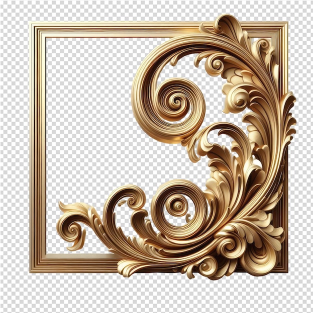 PSD elegante patrón ornamentado en 3d con fondo en png