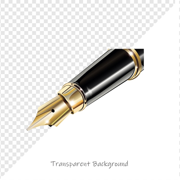 Elegante penna stilografica nera e dorata