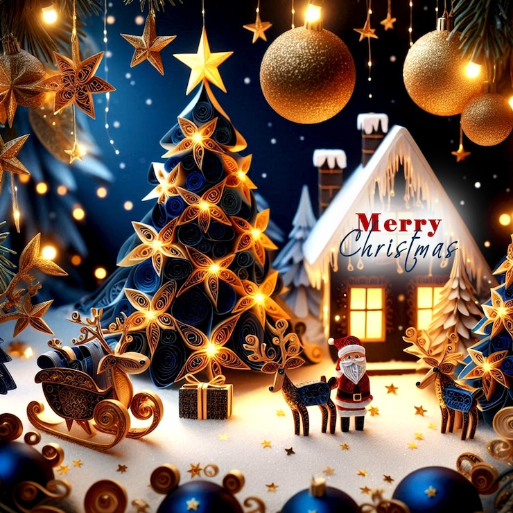 PSD elegante plantilla de banner de árbol de navidad