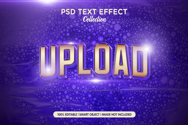 Elegante plantilla de efectos de texto PSD para cargar