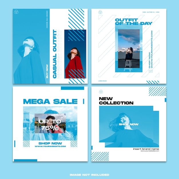 Elegante plantilla minimalista de Instagram para redes sociales